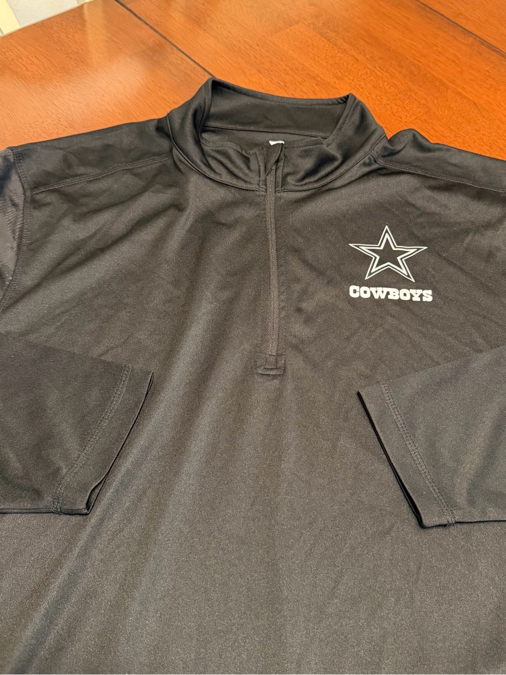 Dallas Cowboys Fanatics Quarter Zip Pullover Black NFL Football Mens 2XL XXL